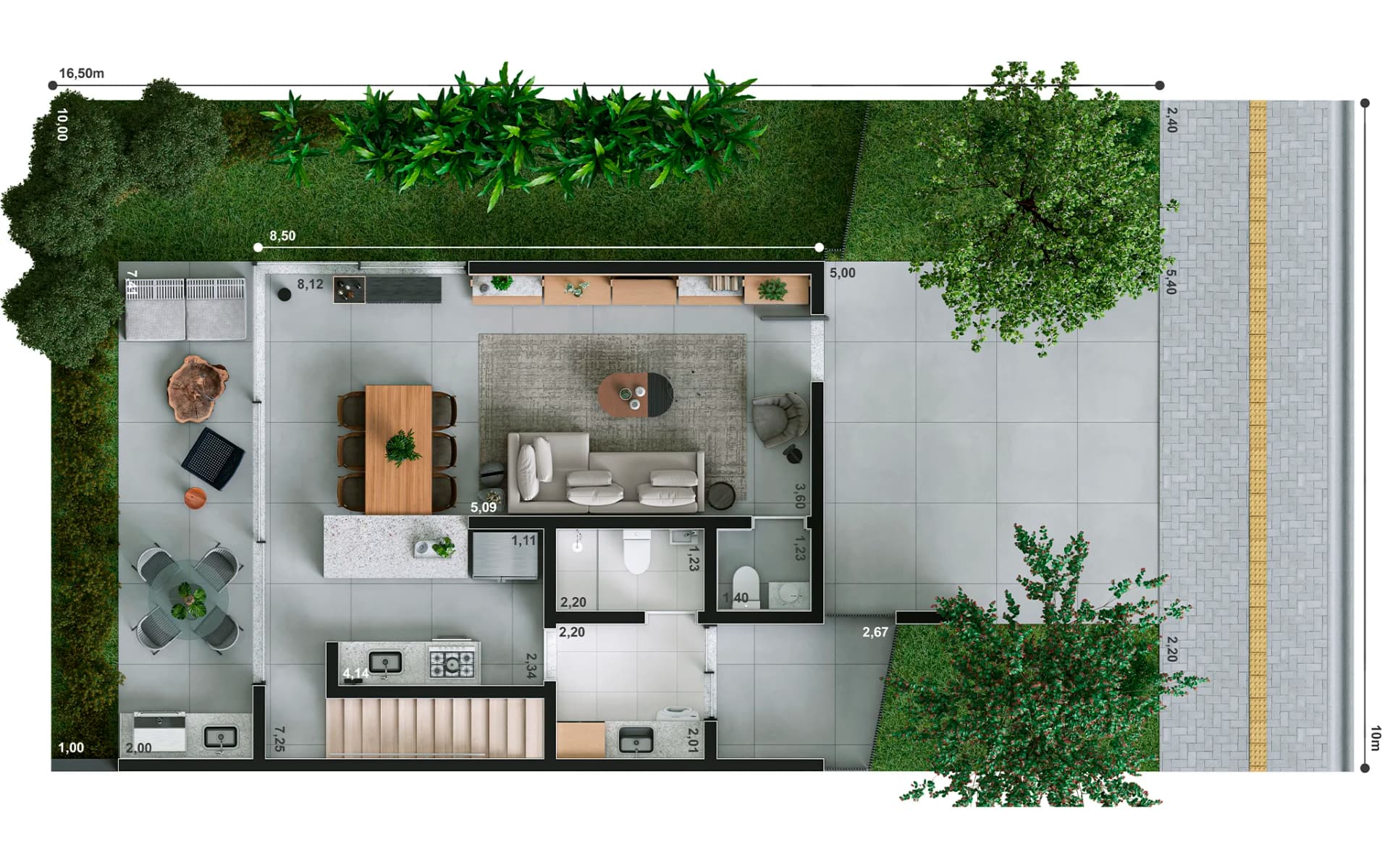 Térreo Cozinha Aberta | 176m² | 3 suítes