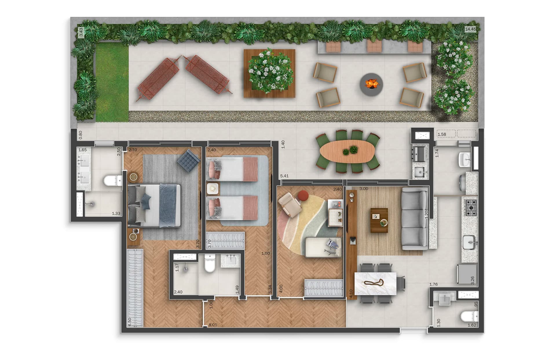 Garden | 136m² | 3 suítes