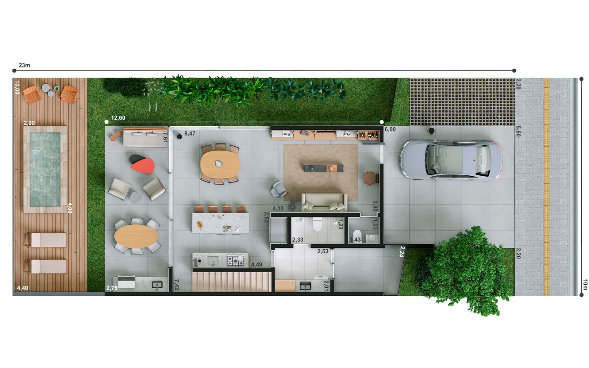 Térreo Cozinha Aberta | 230m² | 4 suítes