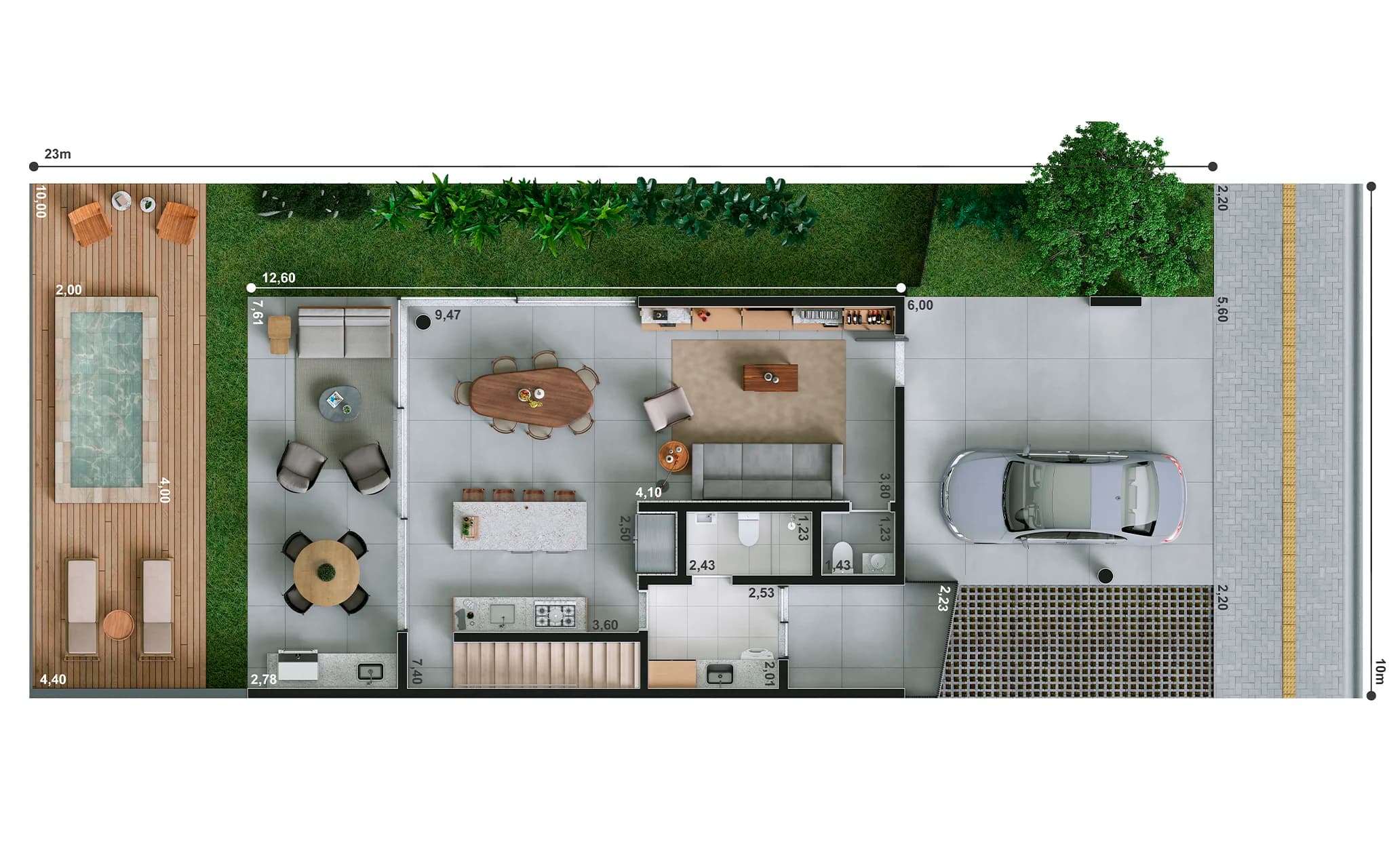 Térreo Cozinha Aberta | 238m² | 4 suítes